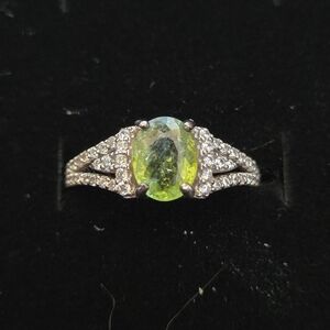 Genuine Mozambique Green Paraiba Tourmaline 925 Silver Ring With Certificate